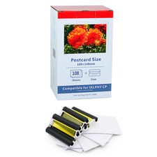 KP-108IN Color Ink & Paper Set for Canon Selphy CP910 CP900 CP1200 CP1300 3 x 6 picture