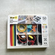 Wrap-It Cable Management Pack, 50pc Multicolor 6in Reusable Adjustable picture