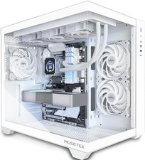MUSETEX ATX PC Case, 360mm Radiator Support, 3x120mm Fans Preinstalled picture