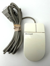 Vintage Microsoft Serial Mouse Dove Bar 2-Button 9-Pin DB9 Part 24394 picture