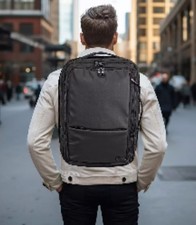 Primo Weekender Laptop Bag Black USB Travel Business Backpack Briefcase Luggage picture