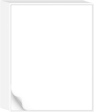 30 Sheets Printable Sticker Paper - White Matte Full Sheet Labels 8.5 x11 Inkjet picture