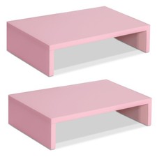 TEAMIX Pink Monitor Stand Riser - 2 PackS, Wood picture