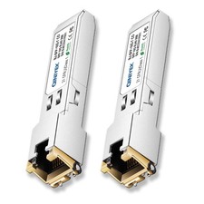 [2 Pack] 1.25/2.5/5/10G SFP+ to RJ45 Transceiver, Copper SFP+ Module, Cat.6a/... picture