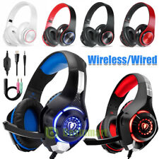 Pro Gaming Headset LED For PS4 XBOX One Wireless/Wired Headphone Microphone Beat picture