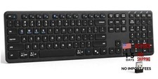 Wireless Bluetooth Keyboard, Full Size Multi-Device Keyboard for English Black picture