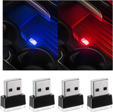 4 PCS USB LED Car Interior Atmosphere Lamp, Plug-In USB Interface Trunk Ambient picture
