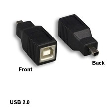 LOT 10pcs USB 2.0 Type B Female to Mini B 4Pin Male Adapter for Cam PDA MP3 HDD picture