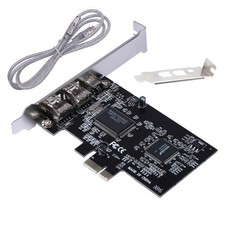 1 PC 3 Ports 1394A Expansion Card PCI Express 1X to External IEEE 1394 Adapter picture