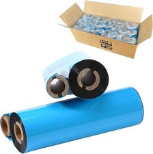 24 Rolls 4.33'' X 244' Premium Resin Enhanced Wax Ribbon, 110Mm X 74M Black Ther picture
