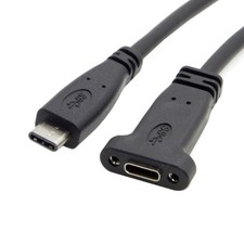 cablecc USB-C USB 3.1 Type C Male to 20cm, Type-C Female picture