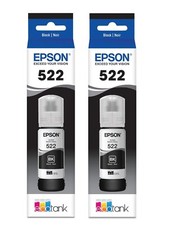 Epson 522 EcoTank Genuine Ink Ultra-high Capacity Black Bottle Twin size 65mlx2 picture