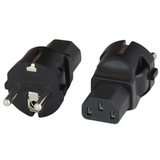 Adapter European Schuko CEE7/7 M to IEC60320 C13 F 10A 250V picture