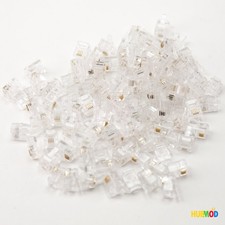 100 x Radio Shack 6P4C 4-Pin RJ11 RJ-11 Modular Telephone Cable Plug Adapter NEW picture