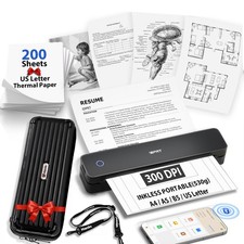 iDPRT MT610Pro Portable Thermal Printer with Carry Case and 200 Sheets Paper ... picture