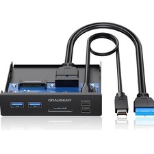 3.5 Inch Front Panel USB C Hub, SD/microSD Internal Card Reader, 20Gbps USB 3... picture
