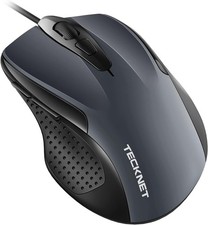 NEW TECKNET Ergonomic 6-Button Wired USB Optical Computer Mouse Adjustable DPI picture