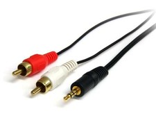 AH205R 3.5mm to 2 RCA Plugs 3ft ipod-phone-table-mp3 player adactor picture