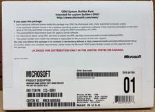 Microsoft OEM System Builder Pack Windows Home Server URP1 WIN32 English - READ picture