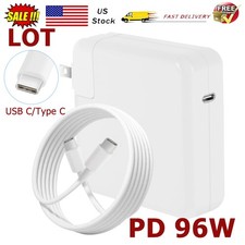 Lot of 10/20/30/50/100PCS 96W USB-C USBC A/C Power Adapter Chargers for MacBook picture
