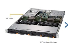 1U Supermicro Server 4x U.2 NVME Xeon Gold 32 Core 64GB 4x 10GBe 2x PSU X11DPU X picture