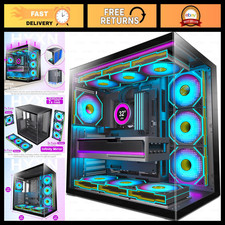 ATX Mid Tower Gaming PC Case with 7 ARGB Fans, Type-C, Tempered Glass, 360mm Sup picture