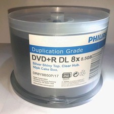 Philips DVD+R DL Dual Layer, Duplication Grade, new sealed pack of 50/spindle picture