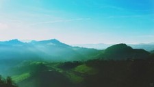 Landscape nature filter hills Custom Gaming Mat Desk picture