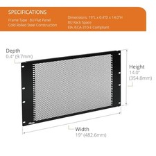 Tecmojo 8U Blank Panel,Rack Mount Plate for 19inch Server Rack,Network - picture