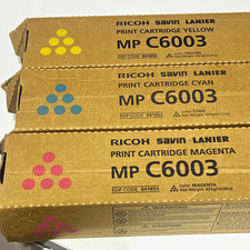 3 color - Ricoh MP C6003 Genuine CMY Toner Cartridge Set for Ricoh Savin Lanier picture