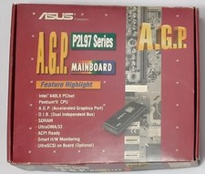 ASUS P2L97-S Slot 1 ISA AGP SCSI Retro Motherboard Original Box + Pentium II 266MHz + 64MB picture