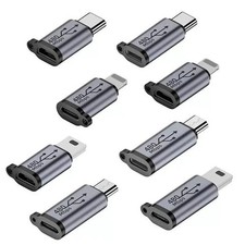 USB C to Micro USB Mini USB OTG Adapter Converter Aluminum Alloy picture