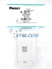 Panduit CFPE1WHY 1-Port Mini-Com Faceplate, Executive Series, White ~STSI picture