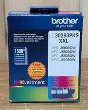 Brother LC30293PKS XXL 3-Pack Tri-Color CMY Ink Cartridges Exp 8/2023 picture
