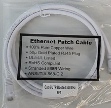 10 × Cat.6 UTP Booted 550MHz, 5 ft,  picture