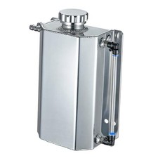  Coolant Overflow Reservoir Tank 2L Expansion Catch Can 2 Liters silver picture