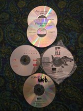 Lot of 5 Vintage PC CD-ROM Software Discs EF 2000 V2.0 Britannica Retro 90s