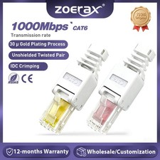 ZoeRax 10PCS Tool Free RJ45 Connector for UTP CAT6A/CAT6/CAT5E picture