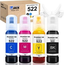 Printers Jack Compatiable T522 Refill Ink Bottle Kit for Supertank ET-2800 ET... picture