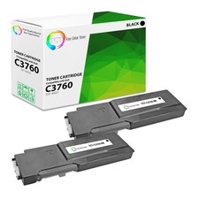 2Pk TCT Premium C3760 Black for Dell C3760 C3760DN C3760N Compatible Toner picture