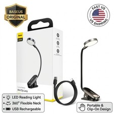 Baseus LED Clip Table Lamp Dimmable Wireless Desk Lamp Touch USB Rechargeable picture