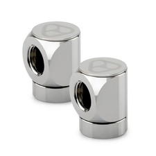 Thermal Grizzly DeltaMate FF 90 Degree Rotary Fitting, Gloss Nickel, 2-pack picture
