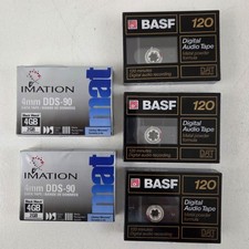 Lot 5 BASF DAT 120 & Imation 4mm DDS-90 4GB Digital Data Tapes New Sealed picture