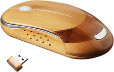 Icemouse Wireless Mouse for Laptop, 2.4G Cordless Portable Computer Bamboo Mice picture
