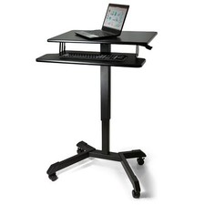 Victor DC550 High Rise Collection Mobile Adjustable Standing Desk Black  picture