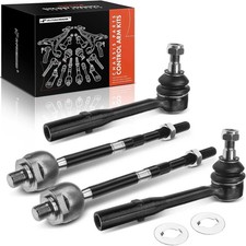  Set of 4, Front Inner & Outer Tie Rod End Kit, Compatible with Mercedes-Benz  picture