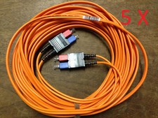 5X CORNING Fiber Optic Cable 10M SC-SC MULTIMODE DUPLEX 62.5/125 OFNR UL Rating picture
