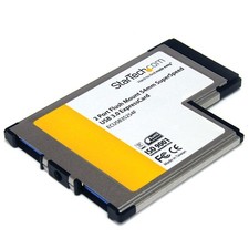 StarTech 2-Port 54mm Flush Mount USB 3.0 ExpressCard Adapter 5Gbps UASP picture