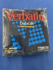 Sealed Verbatim DataLife 5 1/4 Floppy Diskettes MD2-HD 10 Pack IBM PC AT Vintage picture