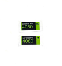 2 pcs fits NVIDIA GEFORCE RTX 4080 Sticker  Label Decal Case Badge 24mm x 12mm picture